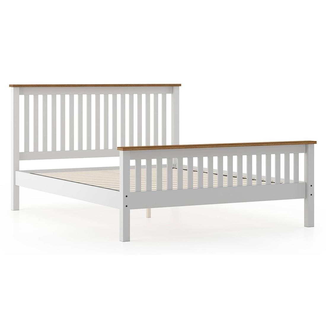 Athens Solid Wood Queen Size Bed In Two Tone Finish