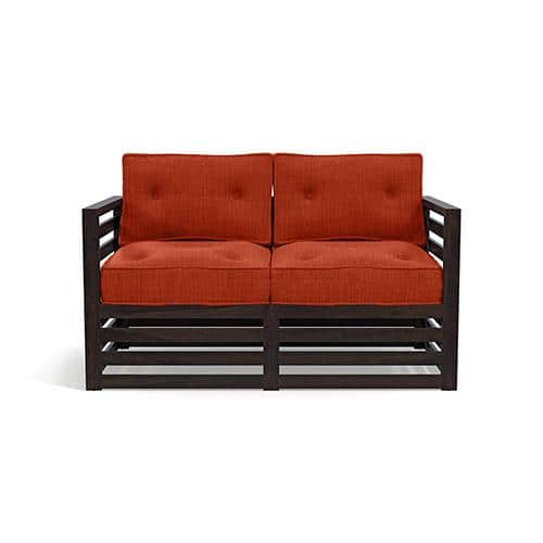 Raymond Wooden Sofa - American Walnut Finish (Lava) (Custom Set - Sofas : 0002; Standard Set - Sofas : none; Colour : lava; Finish : american walnut; Sofa Material : fabric; Sofa Size : regular; Sofa Type : regular)