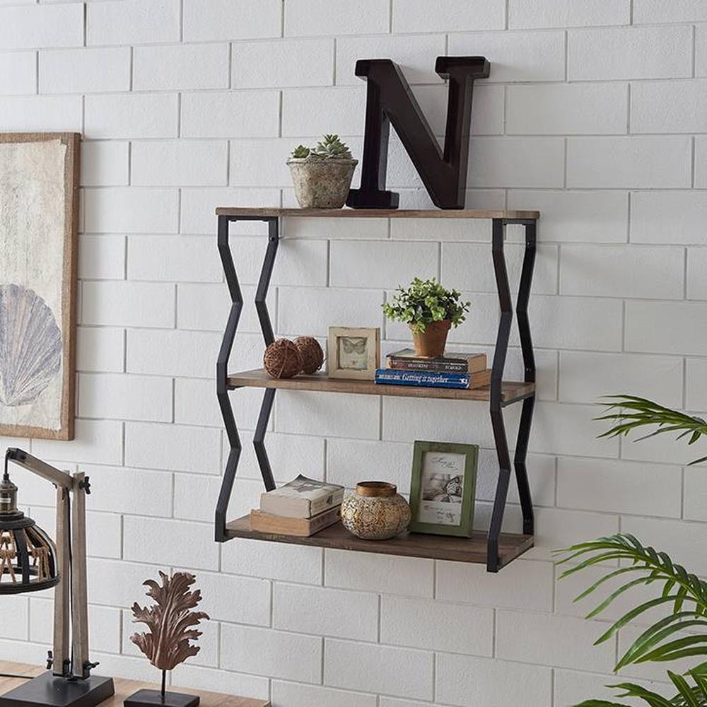 WOODENMOOD Rectangular Wall Rack