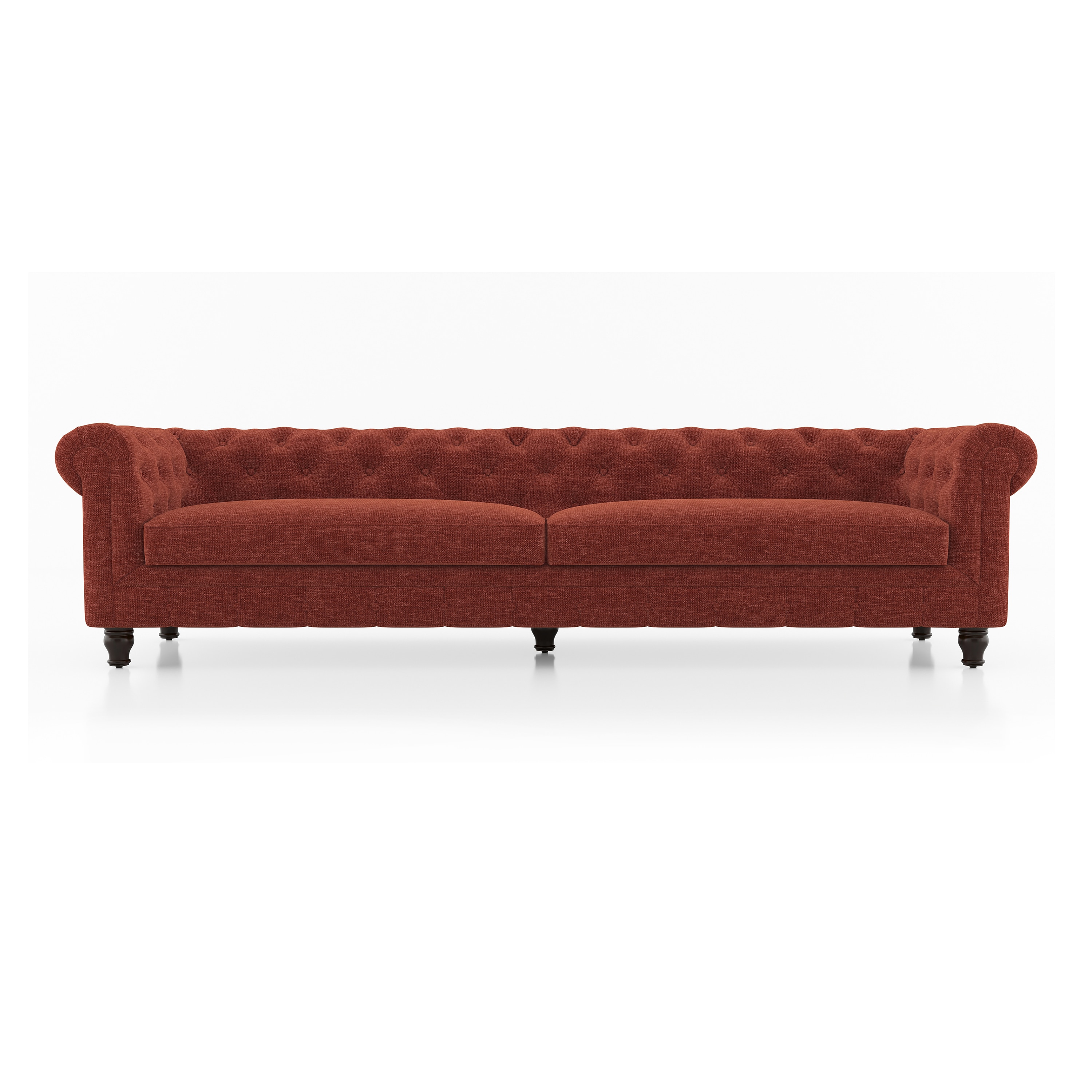 Winchester Essential 4 Seater Fabric Sofa In Dark Coral