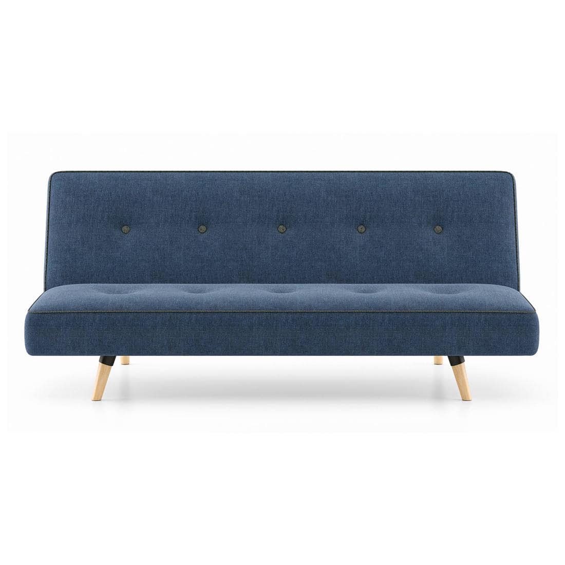 Zehnloch 3 Seater Click Clack Sofa cum Bed In Midnight Indigo Blue Colour