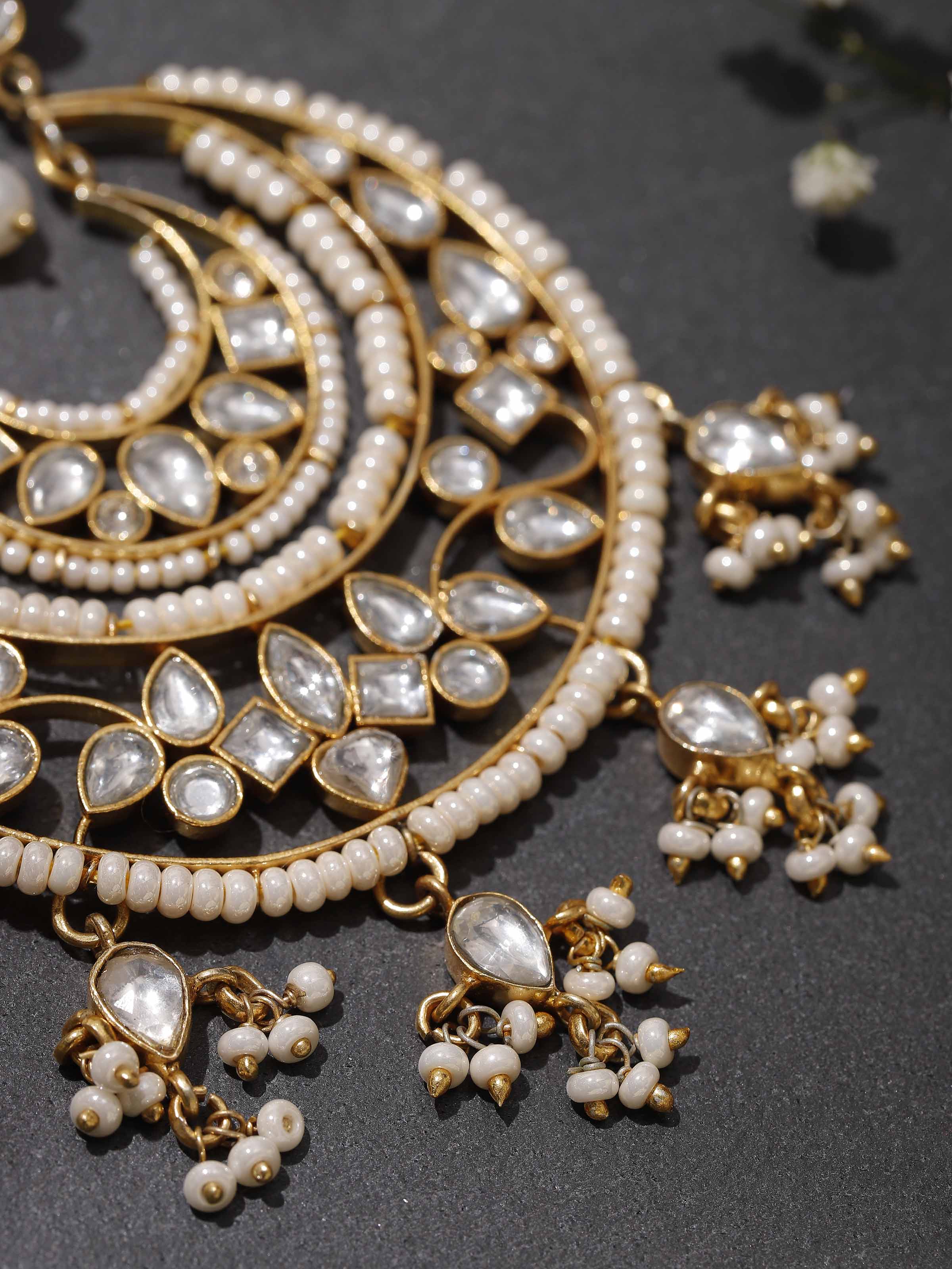 Back view showing the finishing and structure of the earrings.