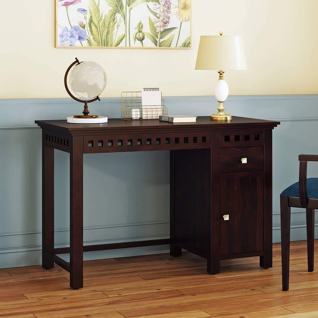 Fidora Study Table Finish - Mahogany