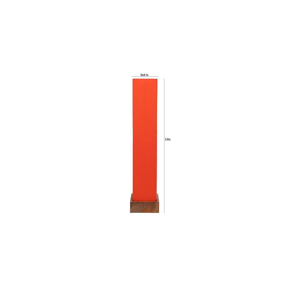 Cher Orange Cotton Shade Floor Lamp