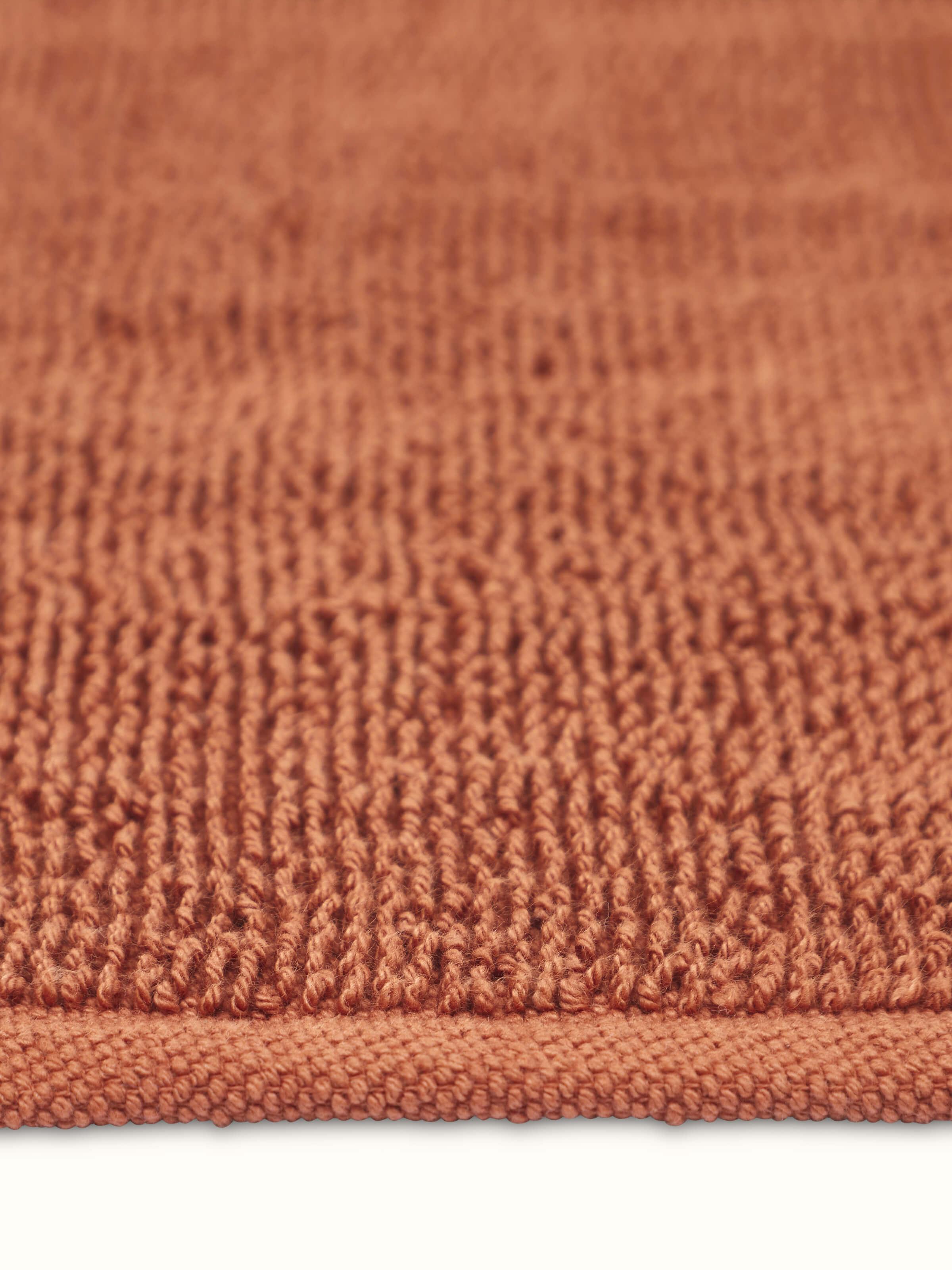 Nityam Solid Rust Cotton Bath Mat