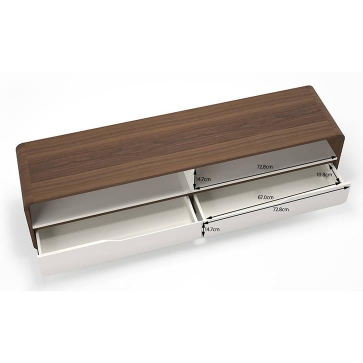 Baltoro Engineering Wood Free Standing TV Unit in White Finish