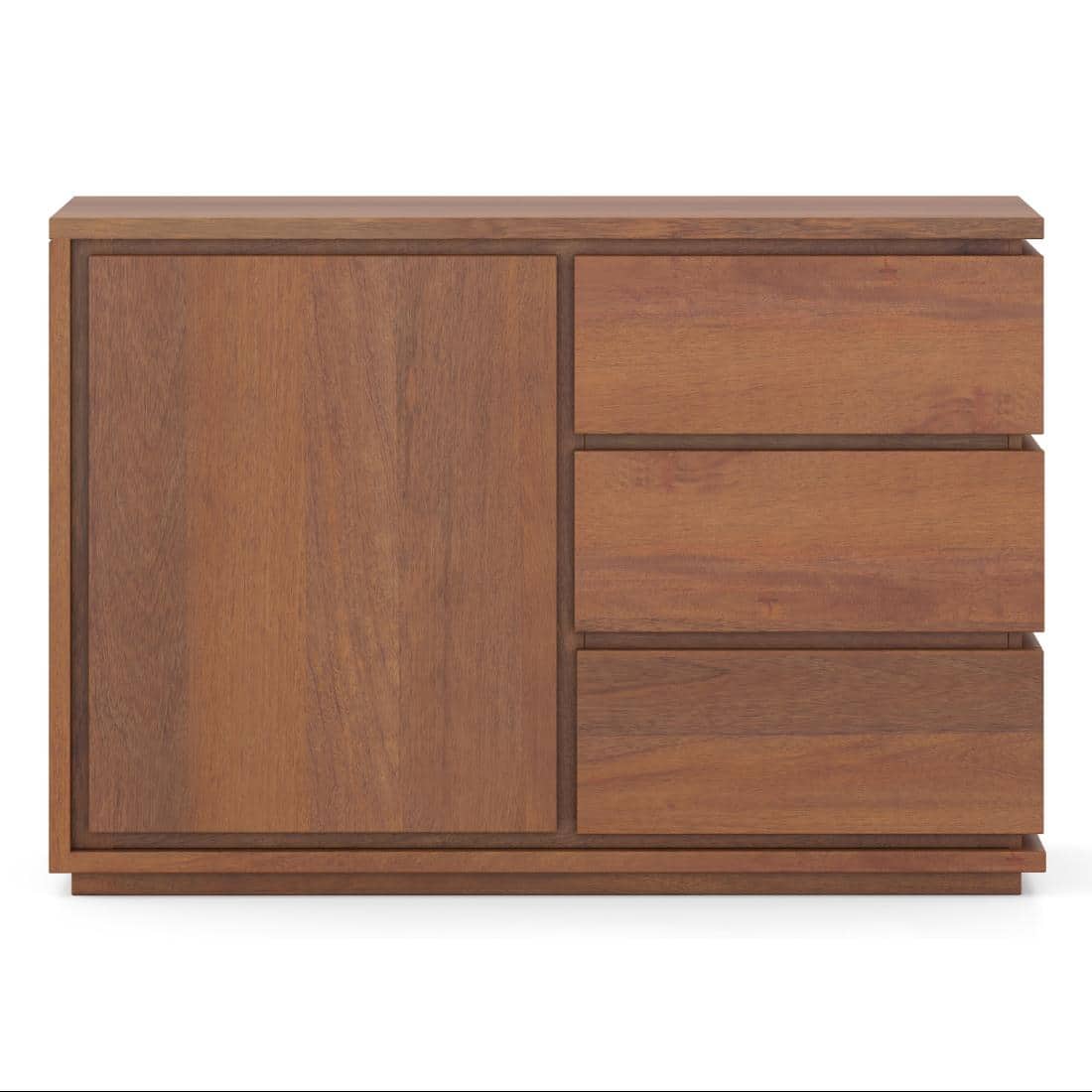 Vector Solid Wood Sideboard in  Amber Walnut Finish