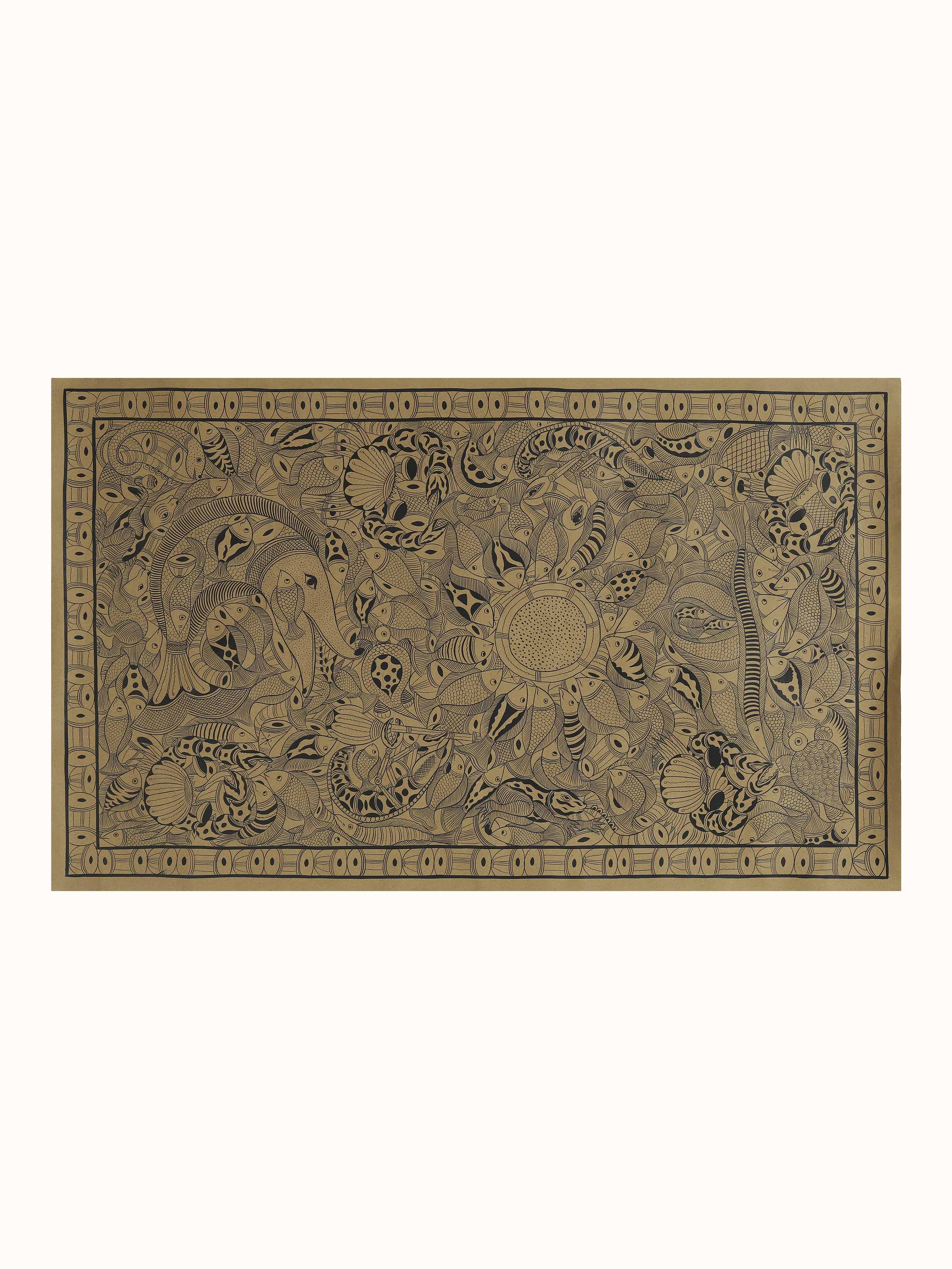 Fish Marriage Kalighat Painting