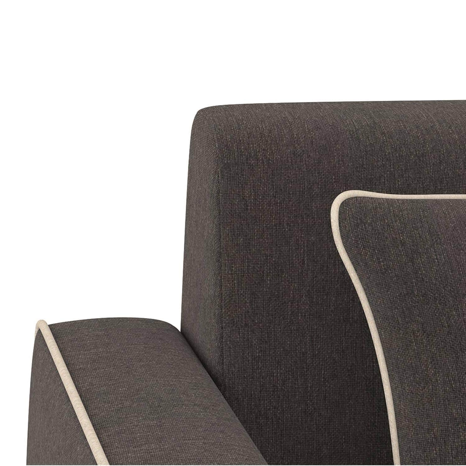 Henry Sectional Sofa Right Aligned In Cedar Brown