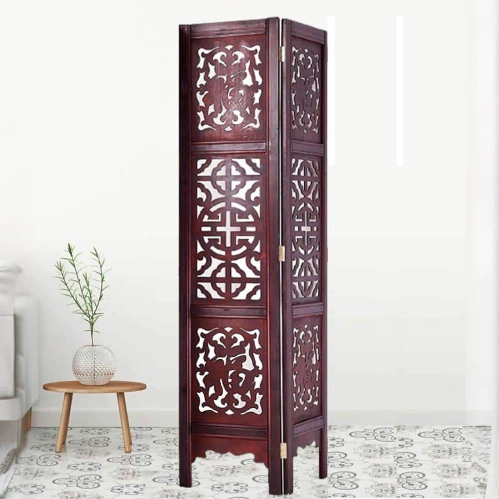 Terrence Solid Wood 4 Panel Room Divider