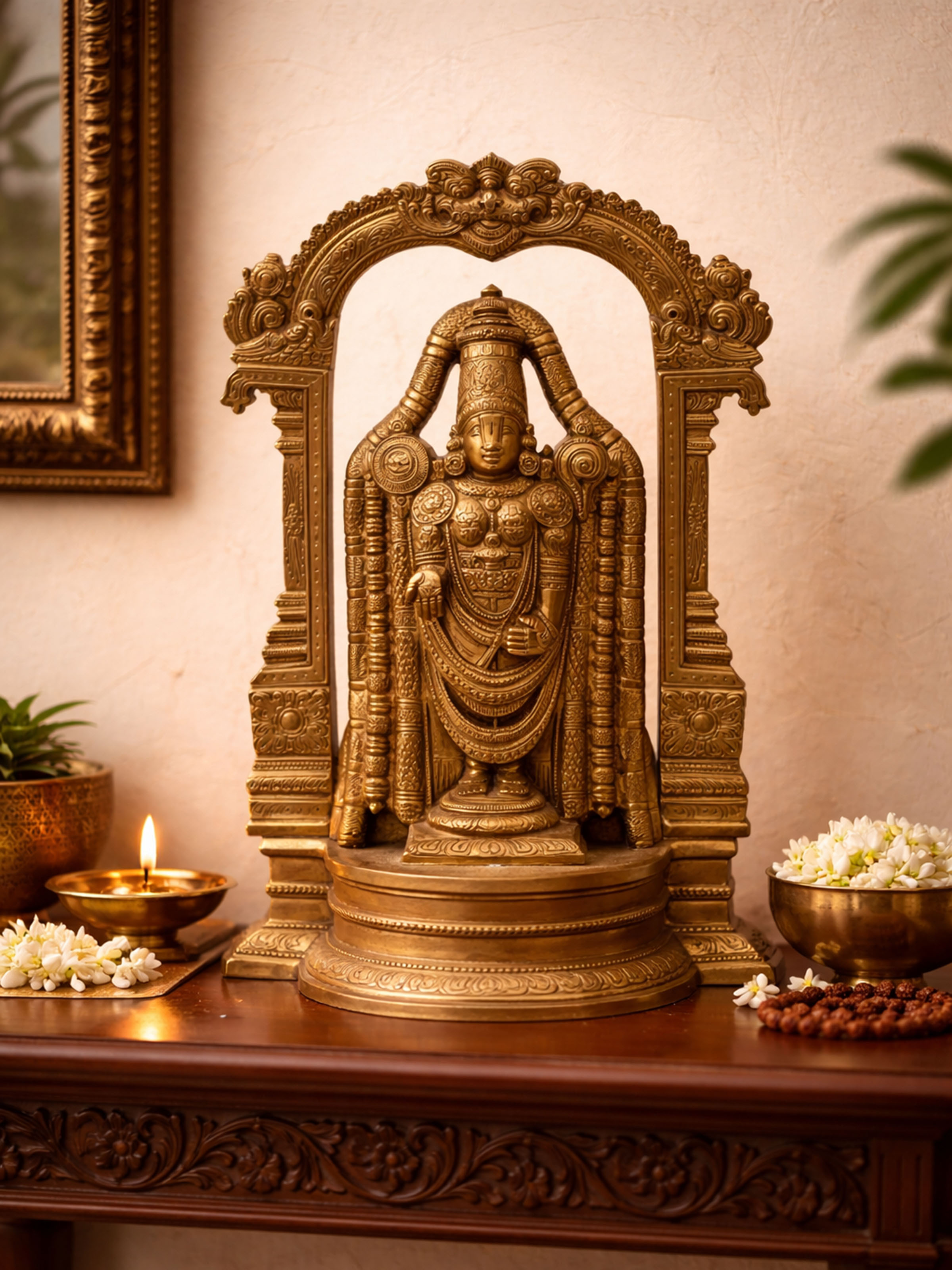 Bronze Cast Baby Krishna Idol