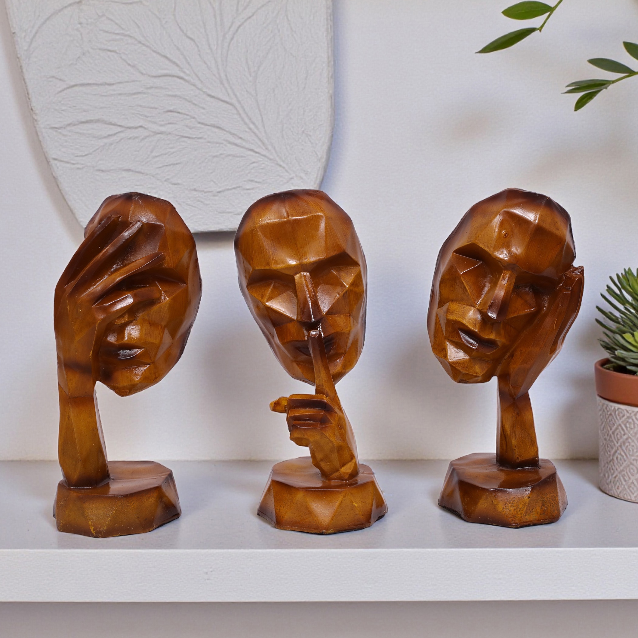 VEDAS Polyresin  Figurine in Brown Colour - Vedas