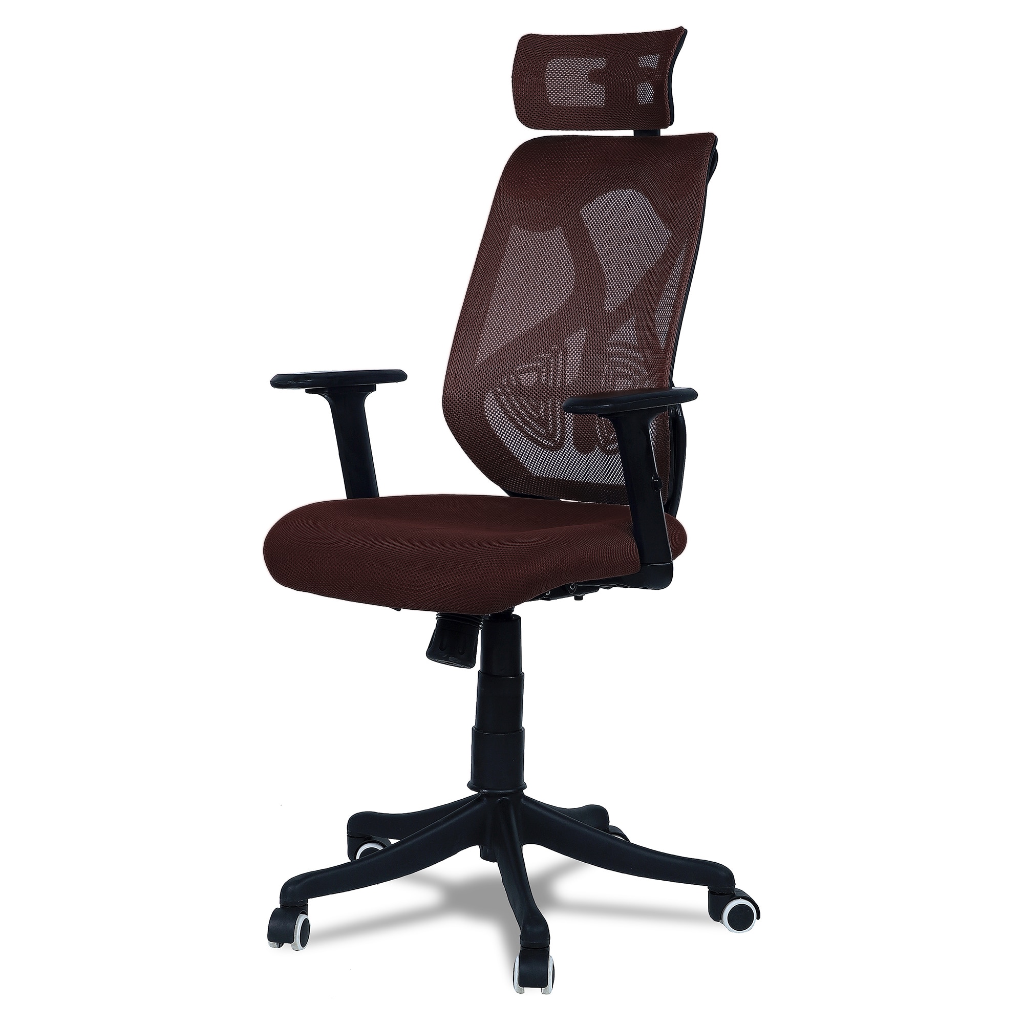 Zeeazyana High Back Ergonomic Chair in Brown Colour