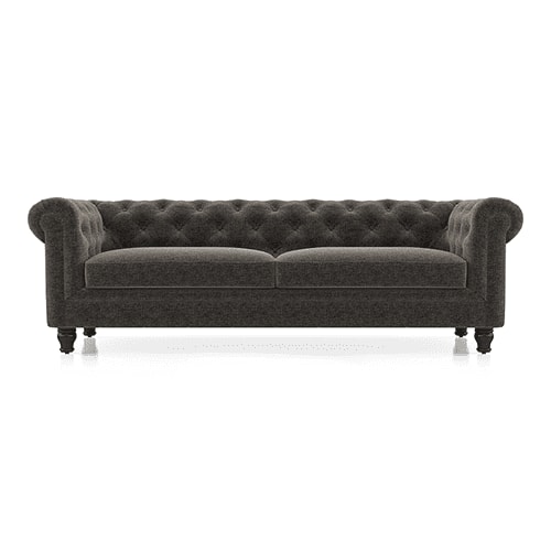 Winchester Premium 3 Seater Fabric Sofa in Smoke Grey Colour