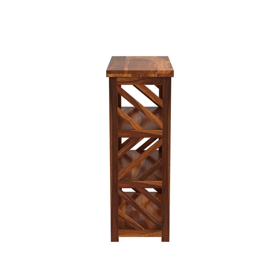 Lala Solid Wood Bookshelf in Honey Oak Finish