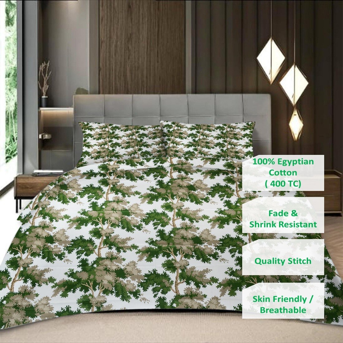 Threads Silky Touch Premium Super King Size Flat Bedsheet 275 x 275 cms