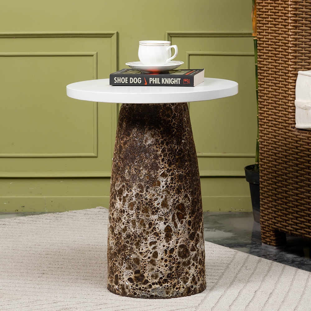Java Cement Outdoor Table In Gray Finish