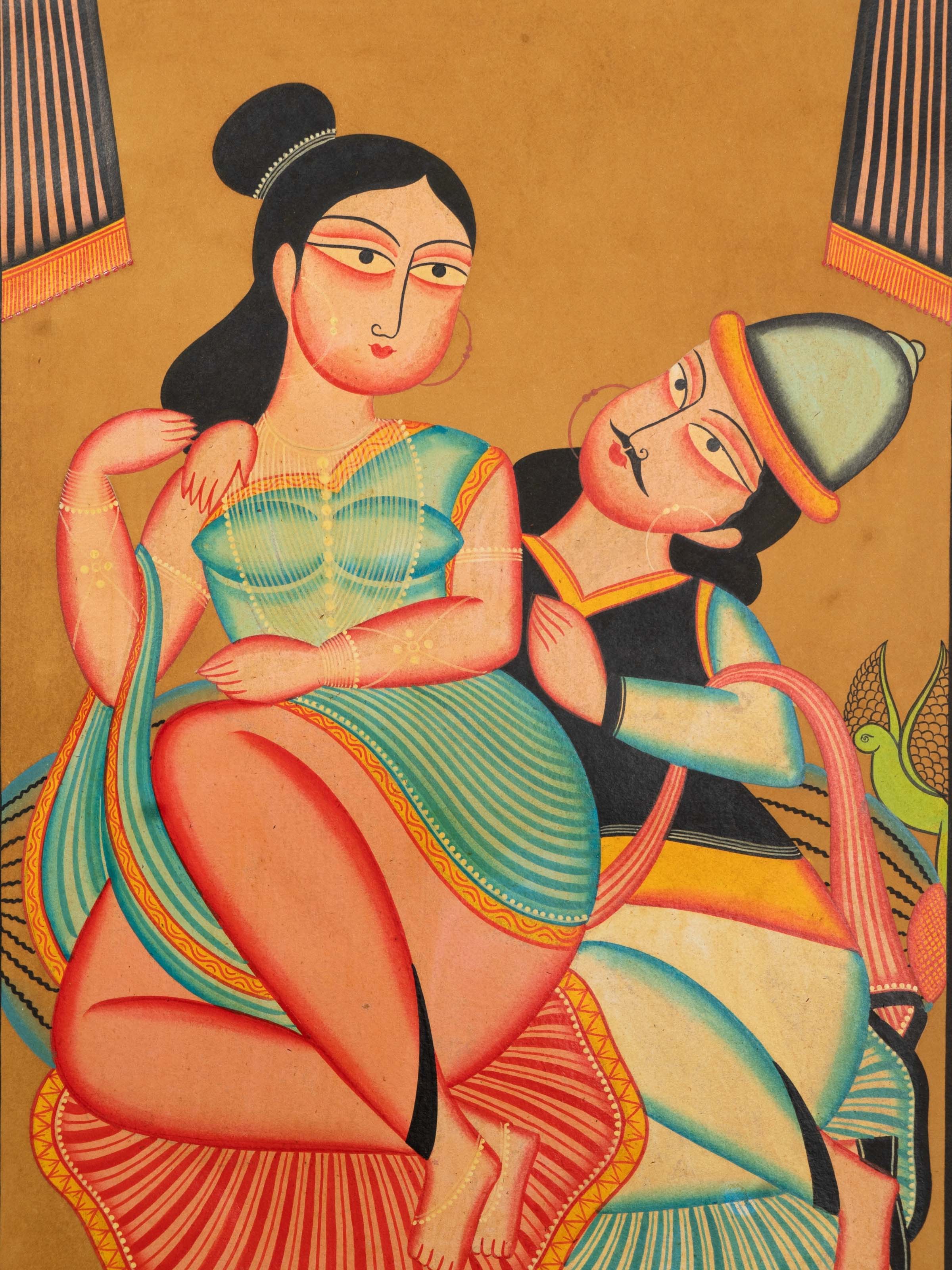 Kalighat Babu Bibi Painting