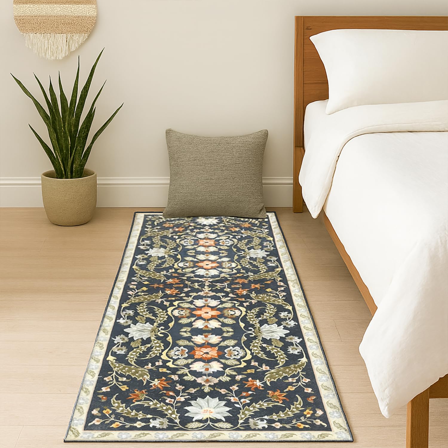 Luxe Home Polyester Twilight Floral Runner(2x5 Feet, Multicolor, TPR)