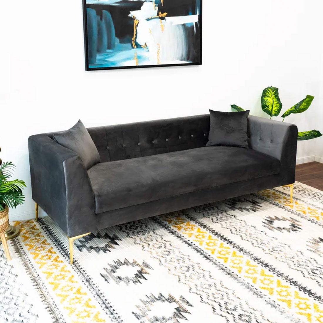 Alpha Fabric Sofa - Grey