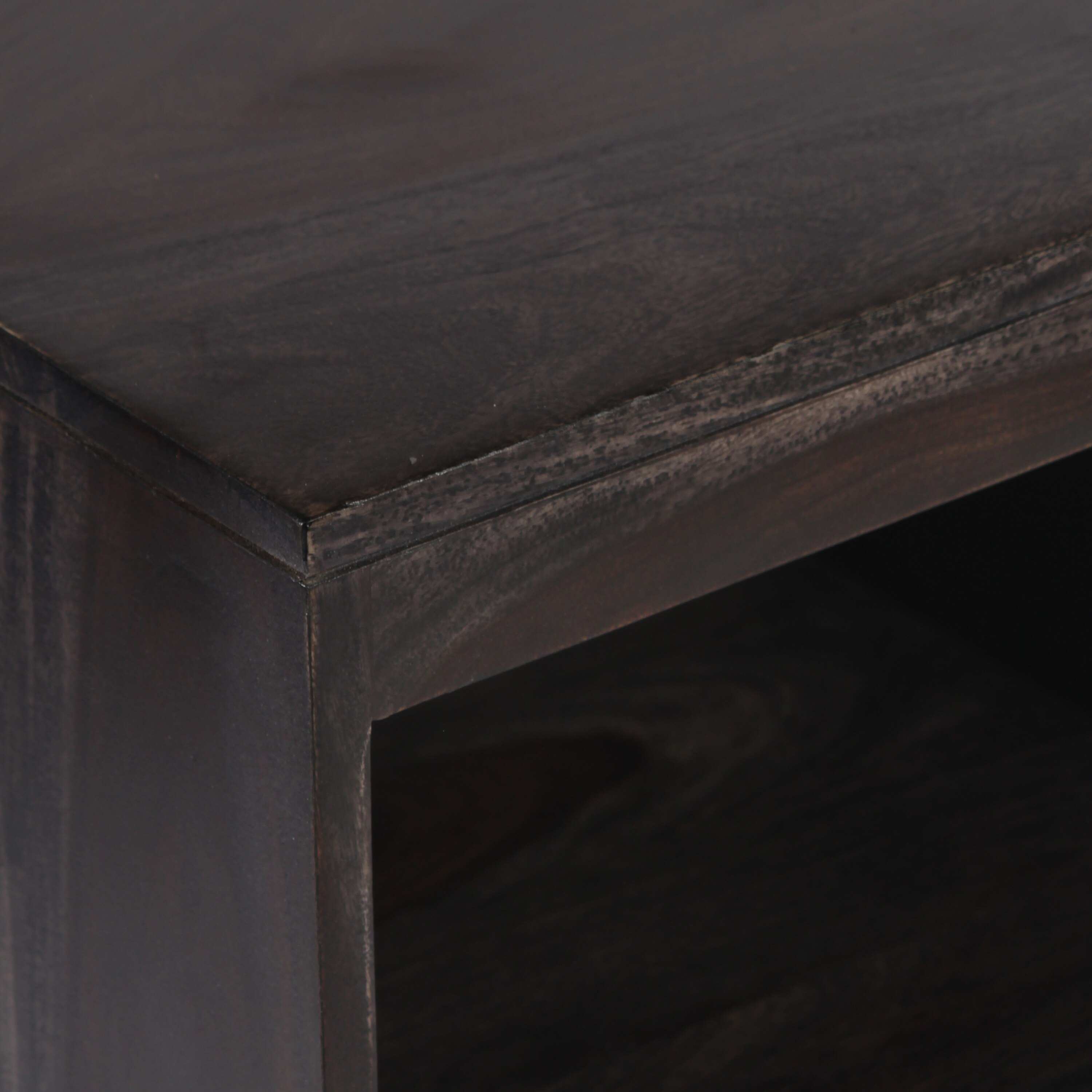 Kassel Sheesham Wood Bedside Table in Mahogany Finish