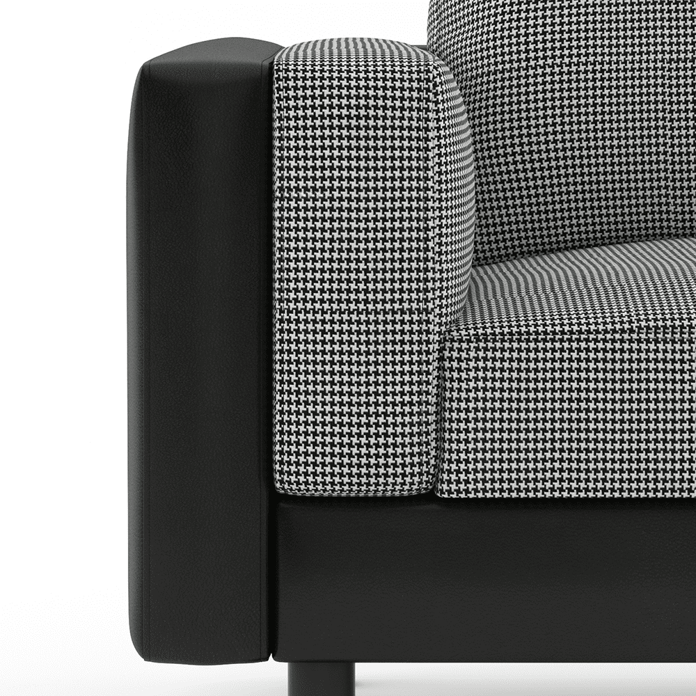 Nolan 3 Seater Fabric Sofa (Puppy Tooth)