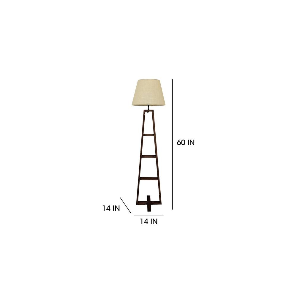 Salita Beige Jute Floor Lamp with Beige Jute Base