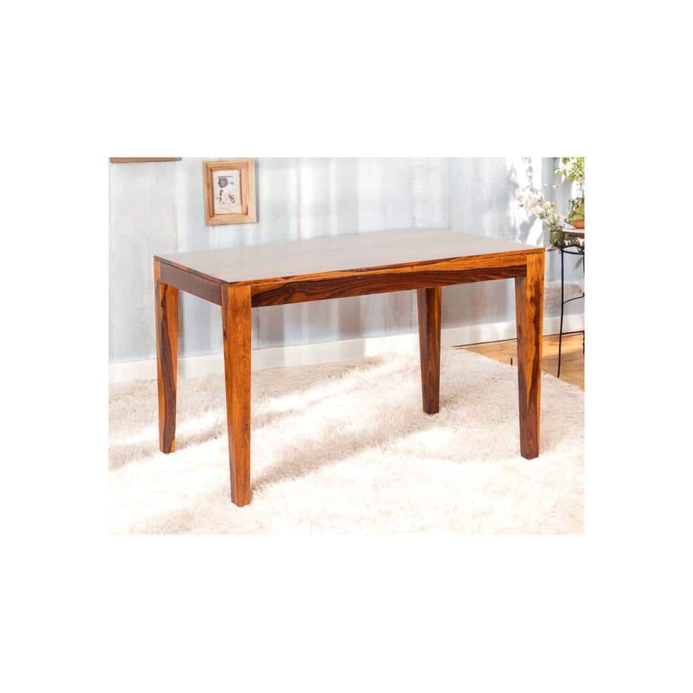 Oakmont Sheesham Wood 4 Seater Dining Table In Pine Finish