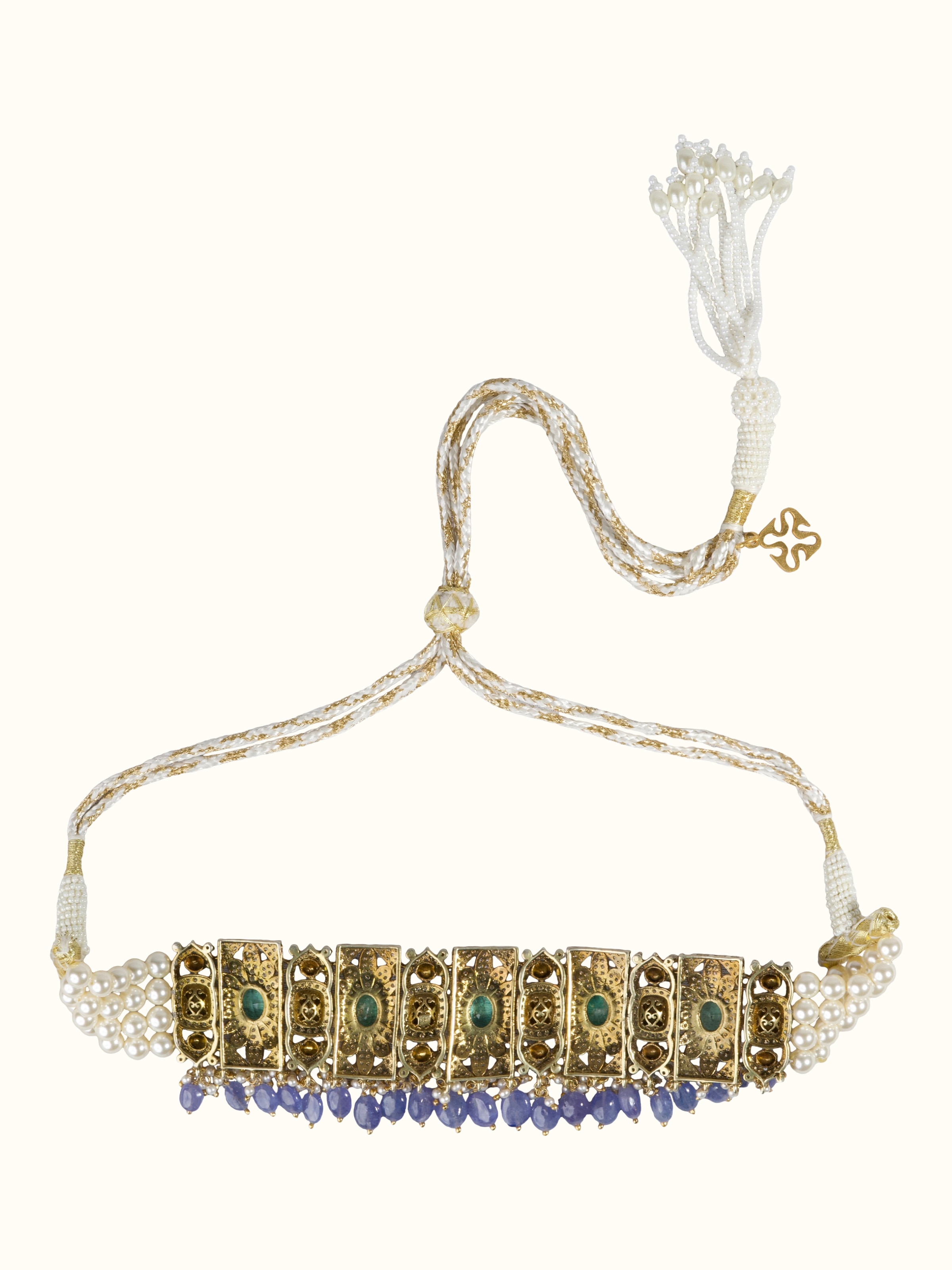 Back view of Silver Smithing choker necklace