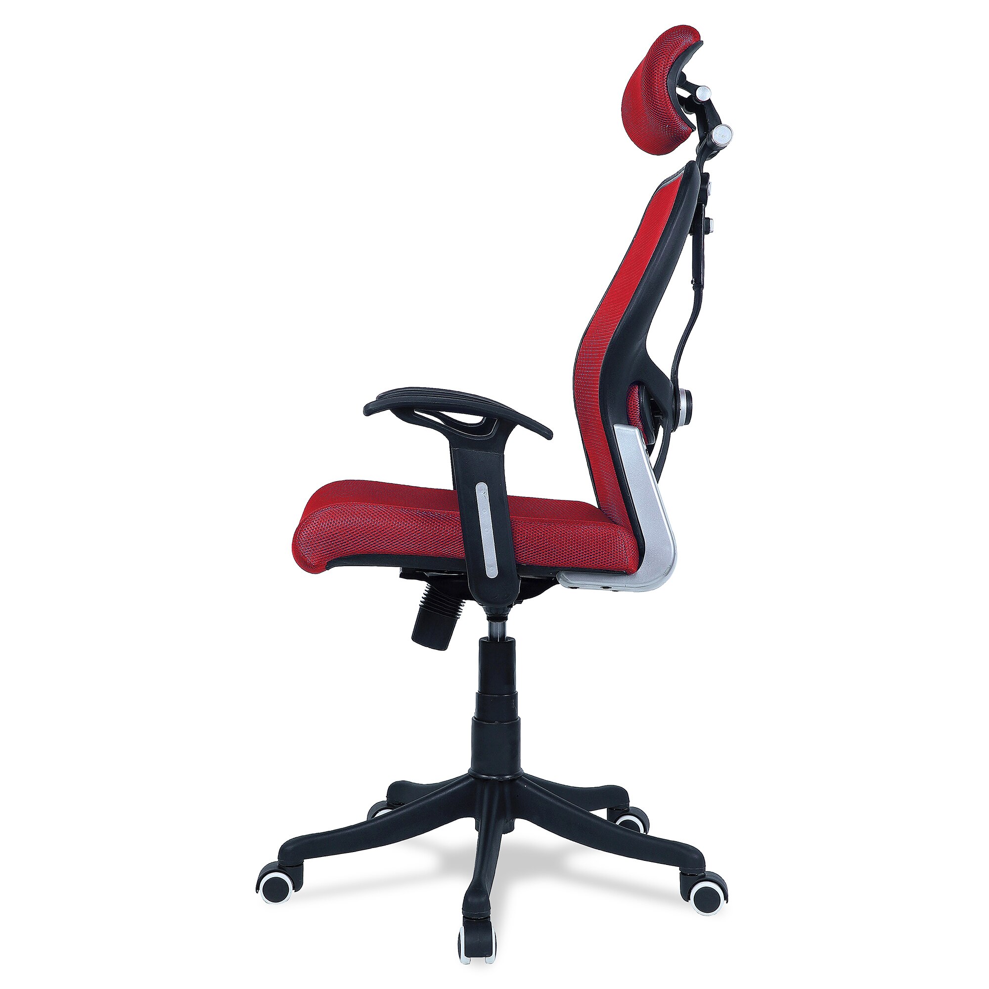 Reaii Mid Back Ergonomic Chair in Red Colour