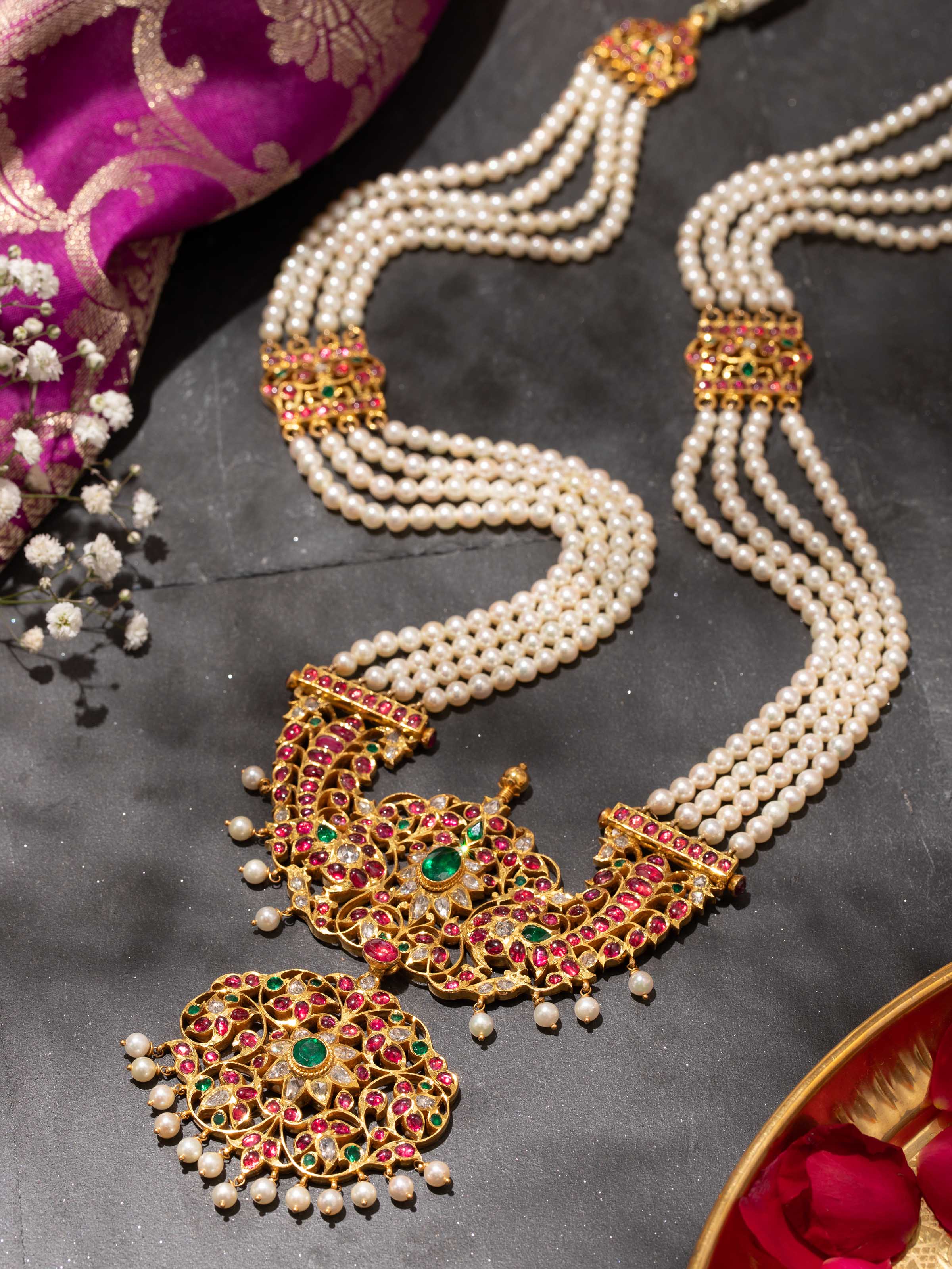 Kundala Velai 22 Karat Gold Long Necklace