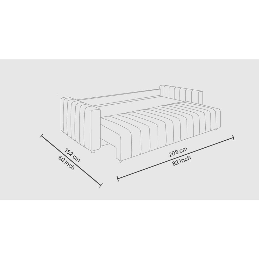 Beliss 3 Pull Out Sofa Cum Bed ith storage In Black Colour