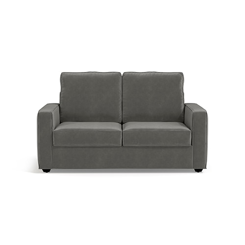 Apollo Compact Sofa Set (Colour : Ash Grey Velvet, Cushion : Soft, Back Type : High Back, Seater : 2+1+1)
