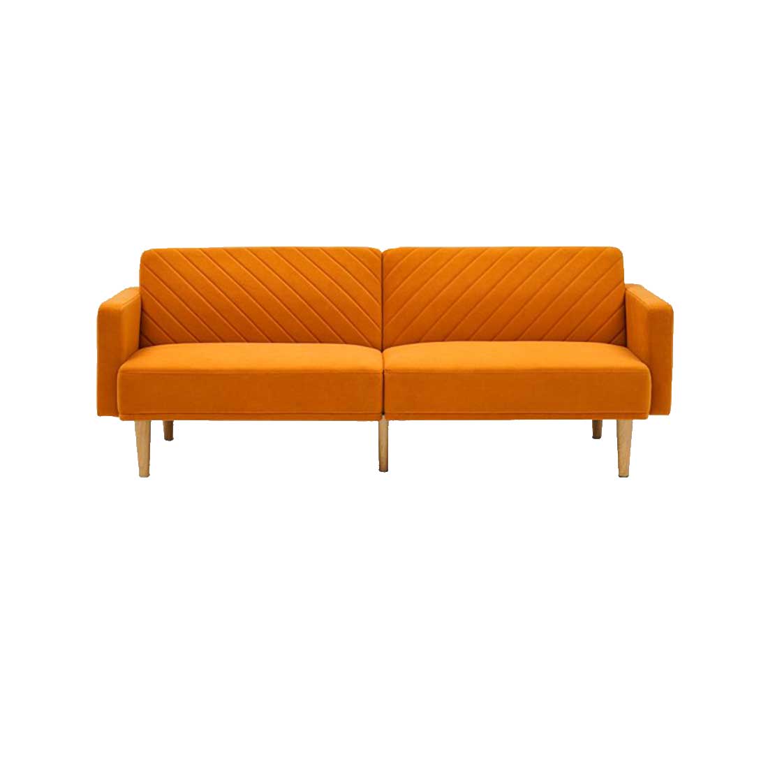 Versatile 3 Seater Sofa Cum Bed In Orange Color