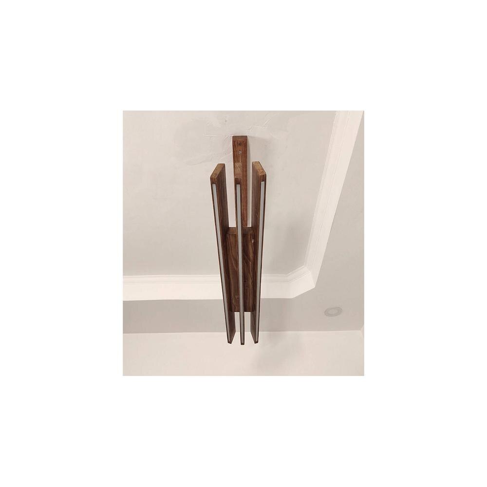 Slimline 36 Trio Brown Solid Wood Cluster Hanging Light