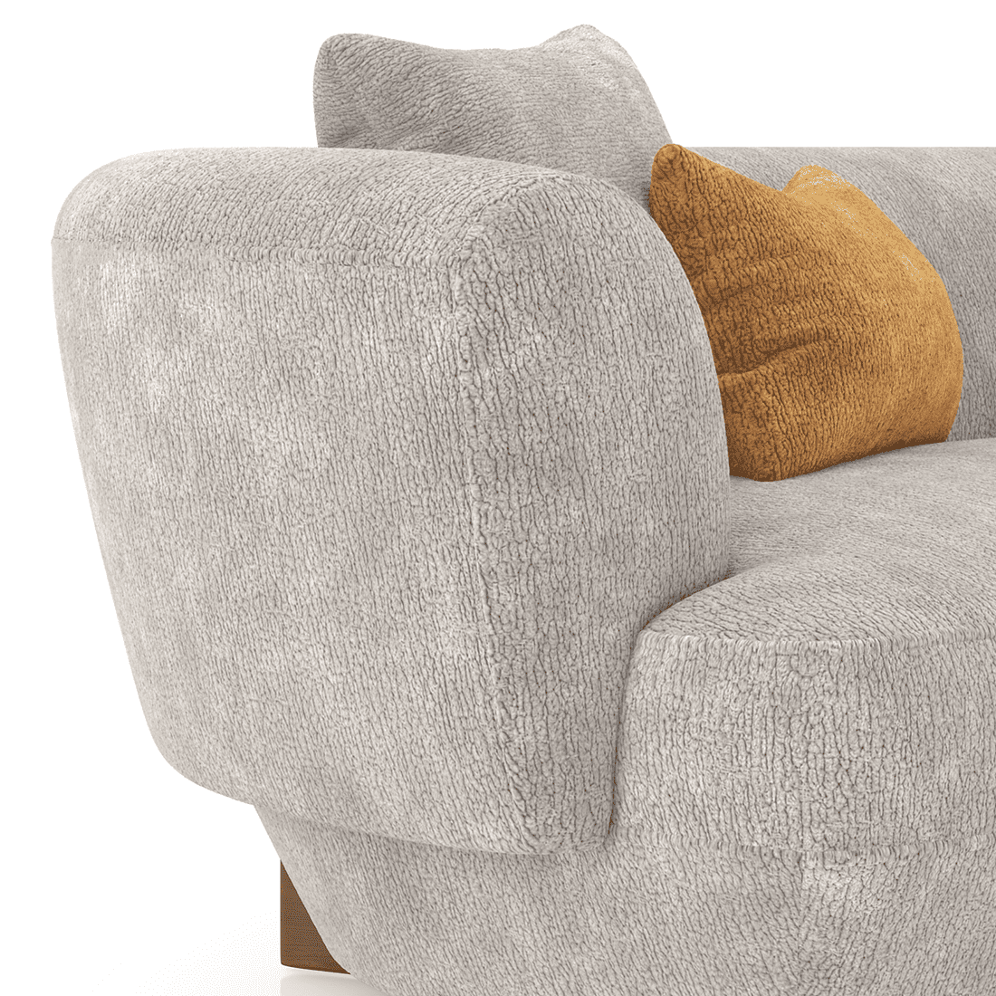 Brie 3 Seater Fabric Sofa In Turtledove Beige