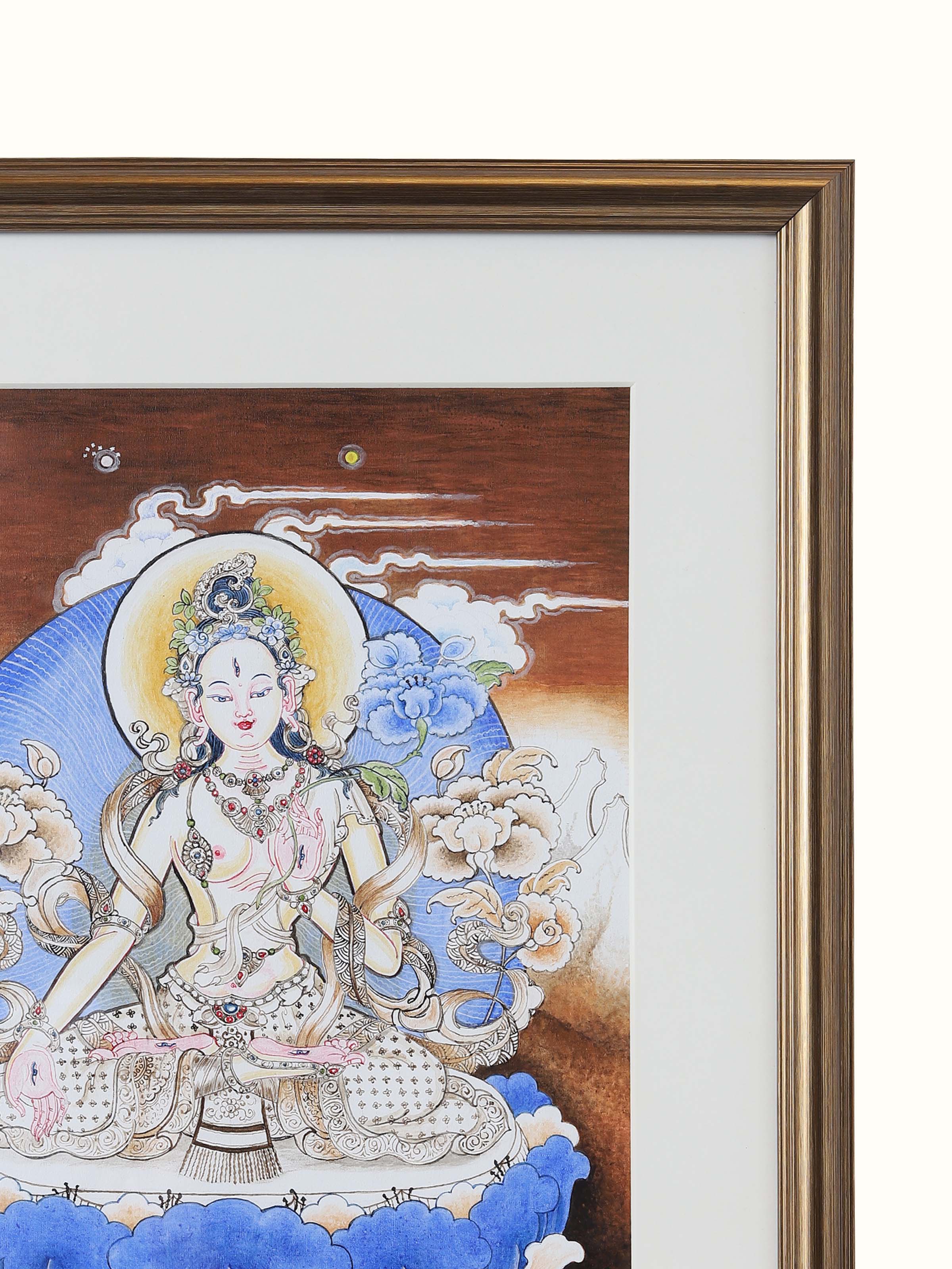 White Tara Thangka Painting