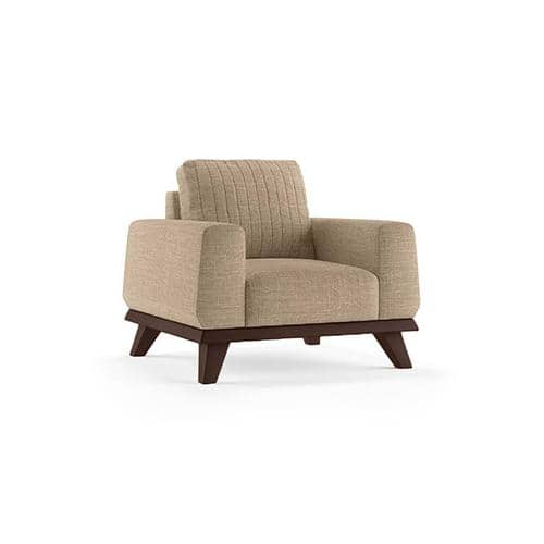 Granada Luxe 1 Seater Fabric Sofa in Sandshell Beige Colour