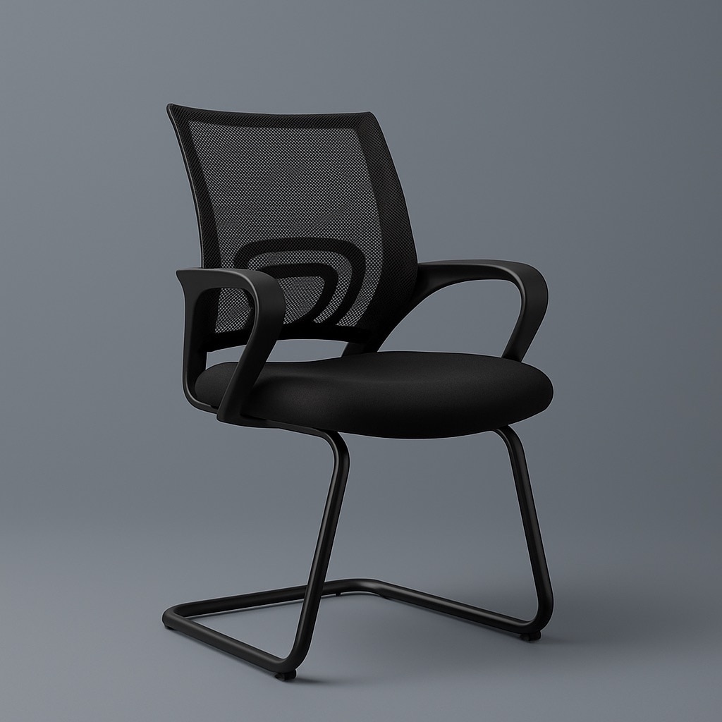 Kepler Brooks Crux Visitor Chair in Black Colour - Kepler Brooks