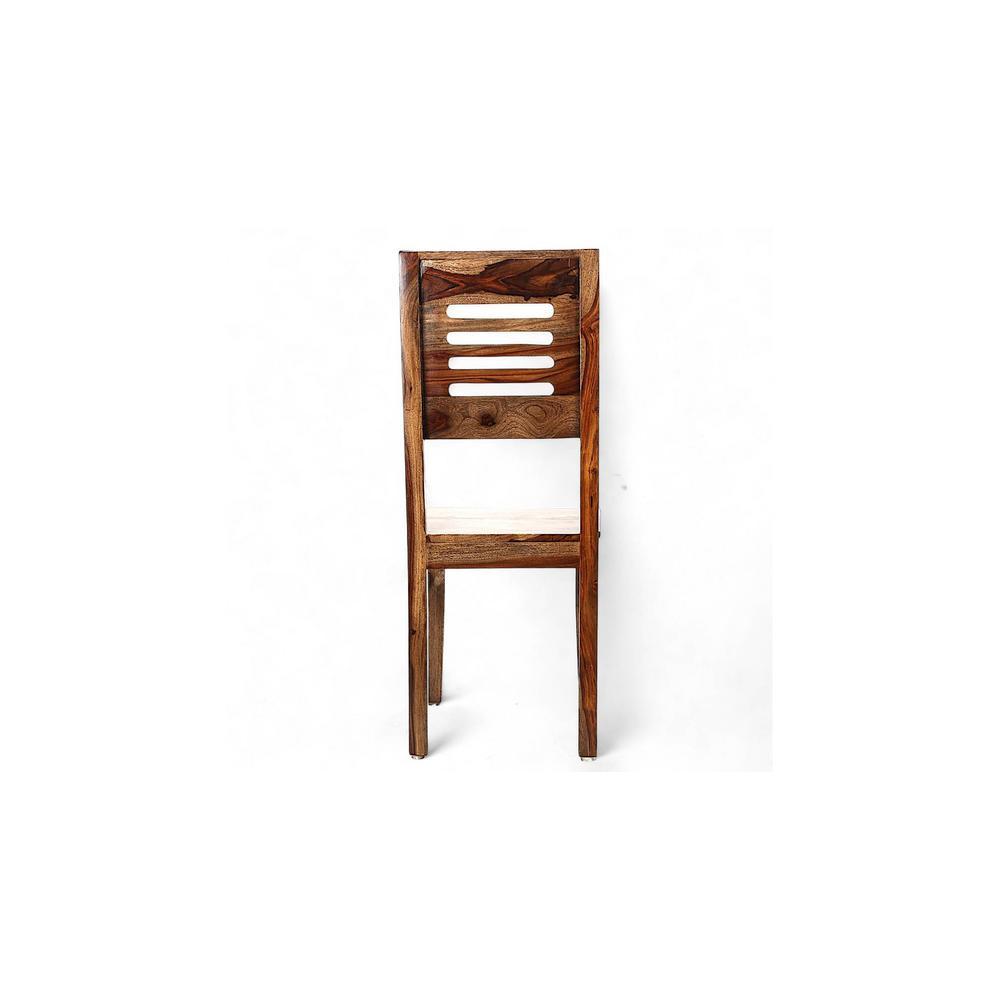 Oliver Sheesham Wood Set of 2 Dining Chairs in Teak Finish