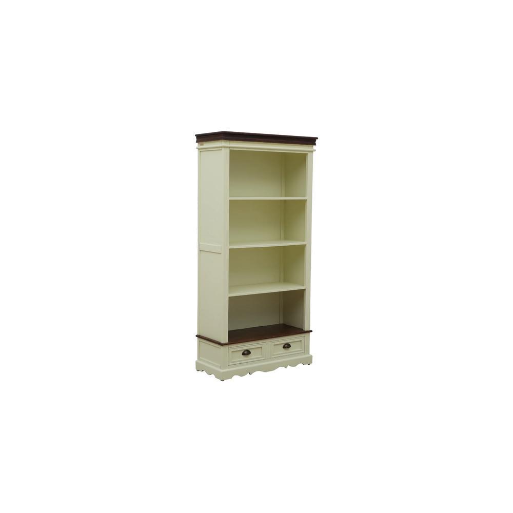 Solid Wood Book Shelf In Tulip Finish