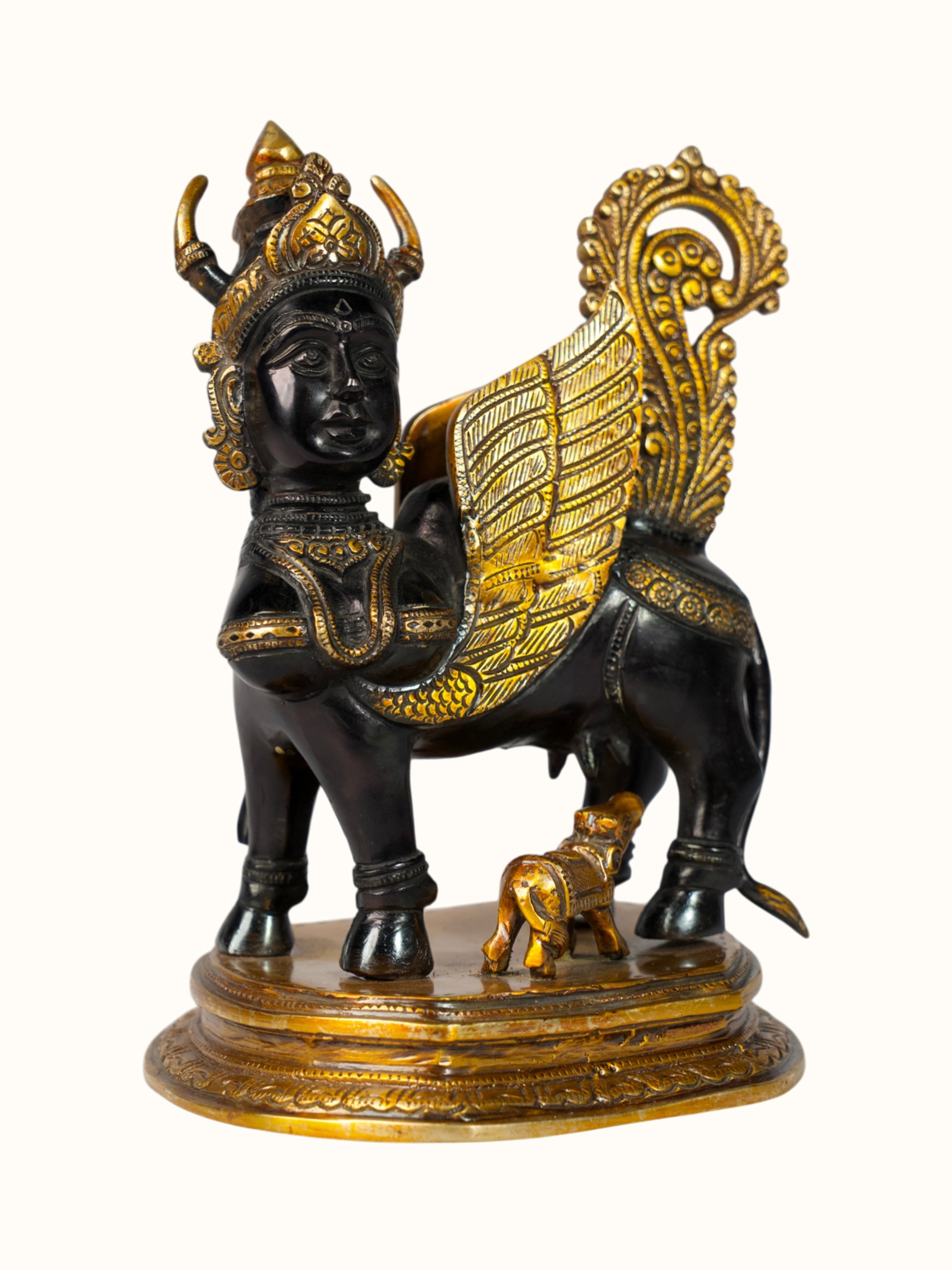 Brass Kamadhenu Sculpture