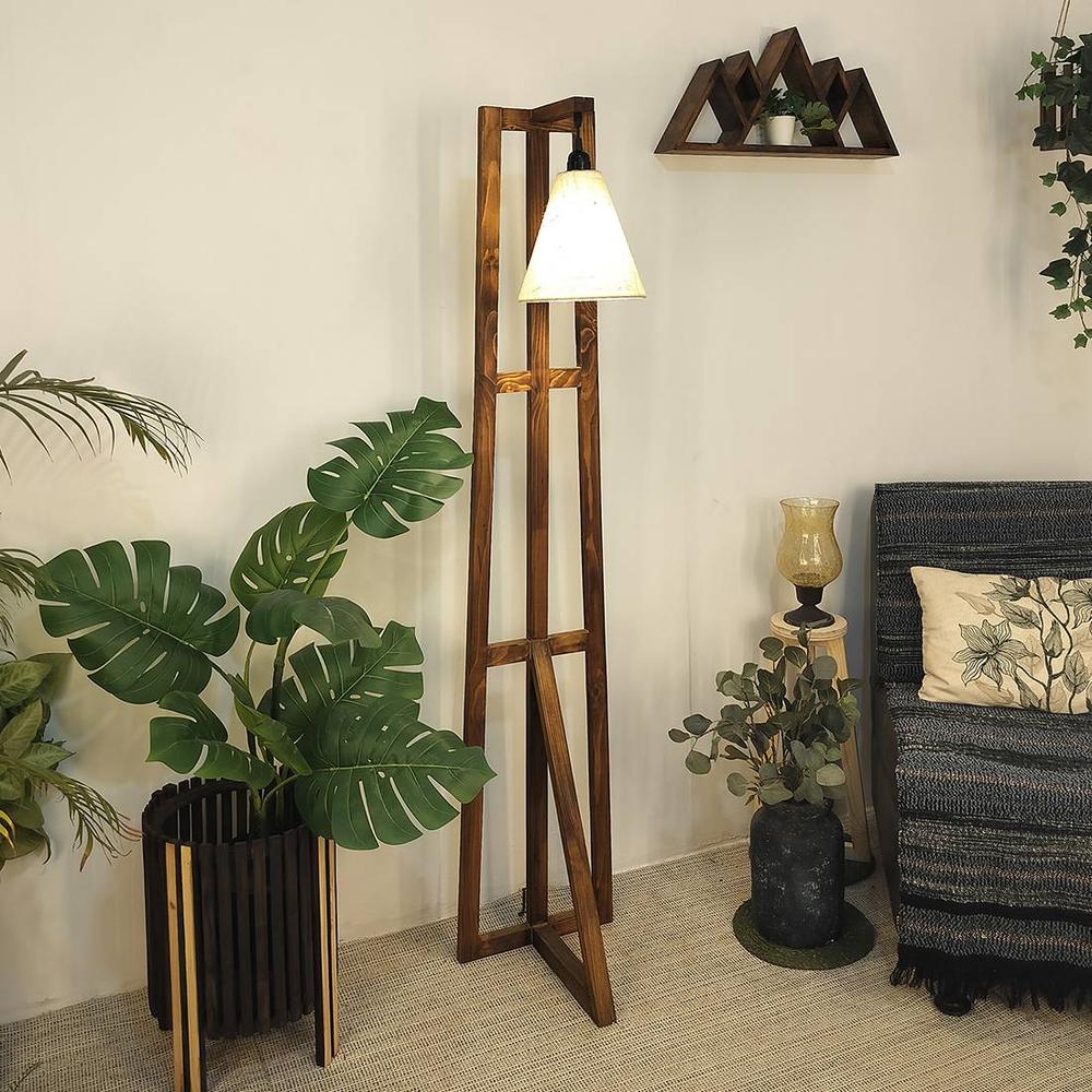 Achille Beige Jute Floor Lamp with Beige Jute Base