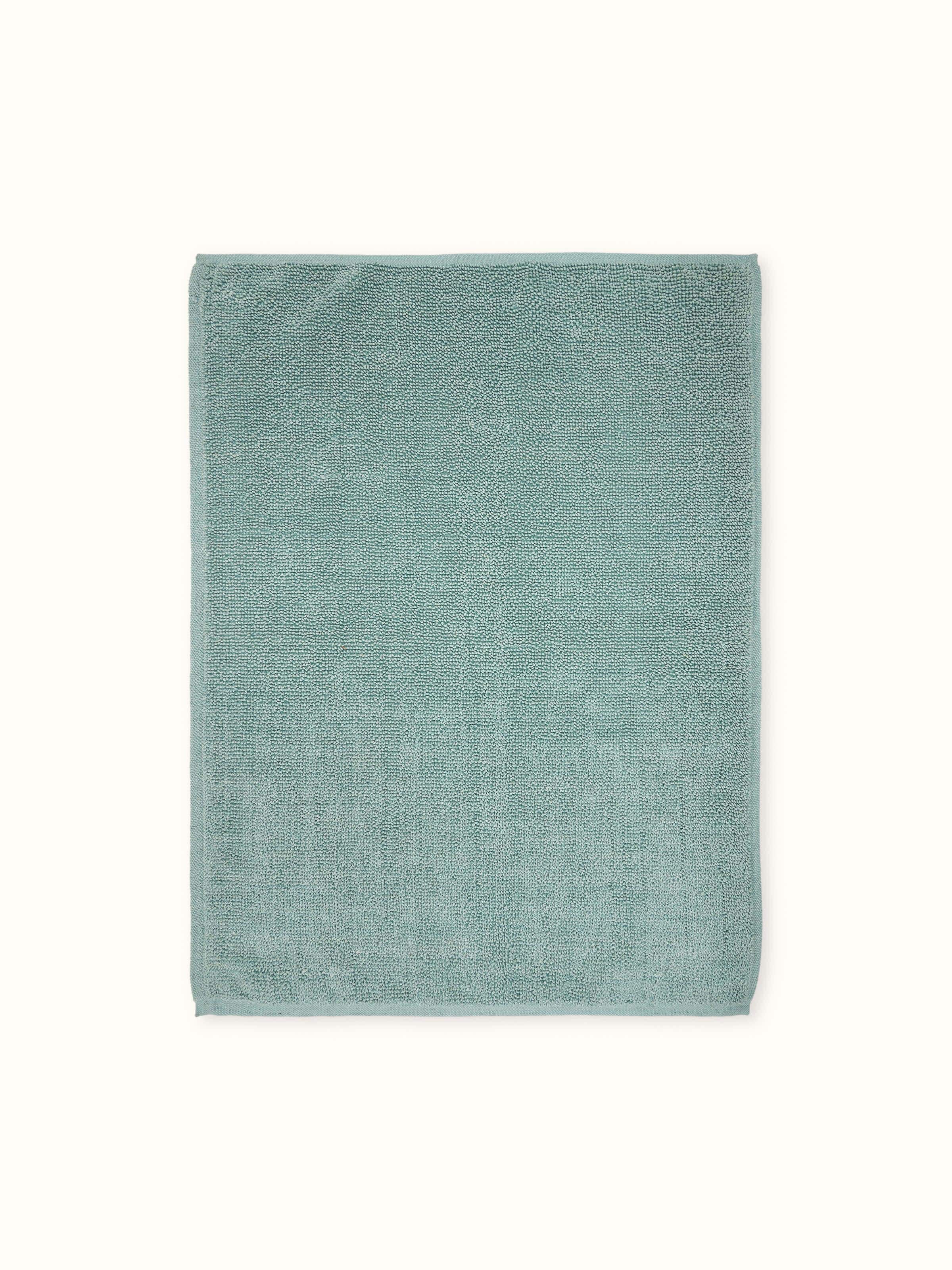 Nityam Solid Light Green Cotton Bath Mat