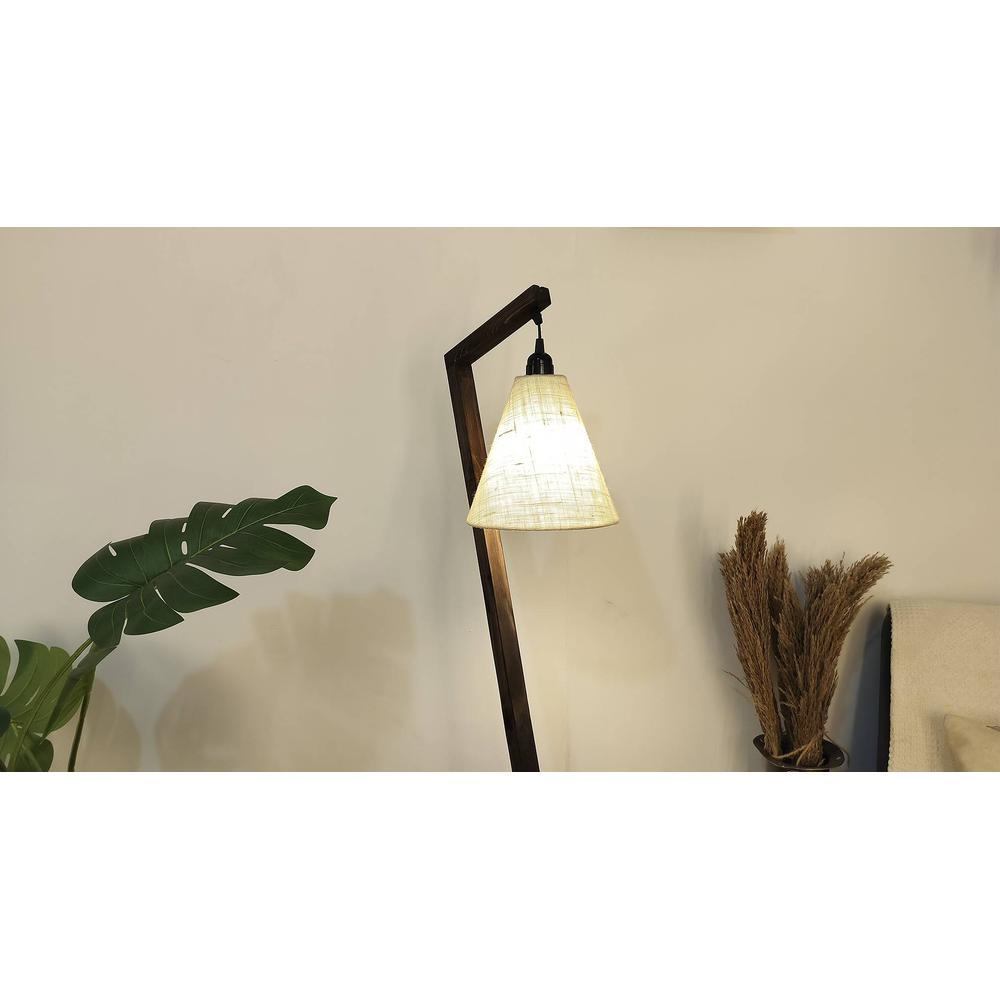 Zed Beige Jute Floor Lamp with Beige Jute Base