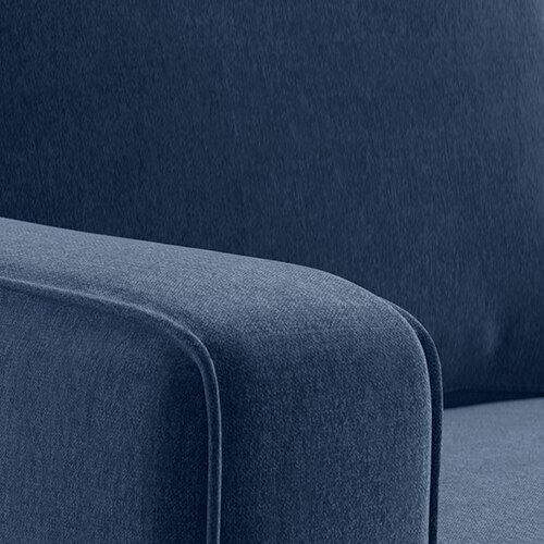 Apollo Sofa Set (Colour : Lapis Blue, Cushion : Soft, Back Type : High Back, Seater : 3+1+1)