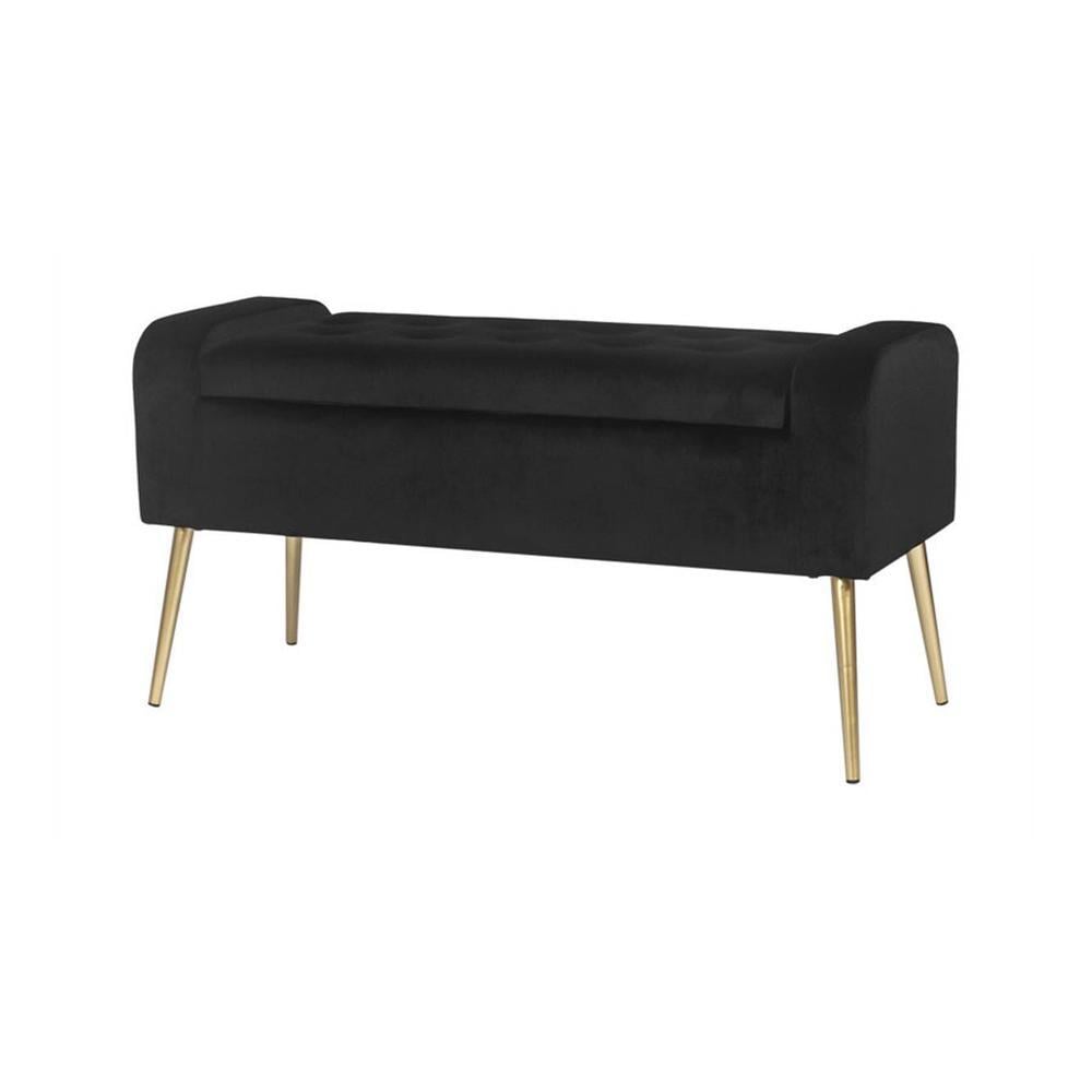 GIgel 2 Ottoman with Storage Color in Black