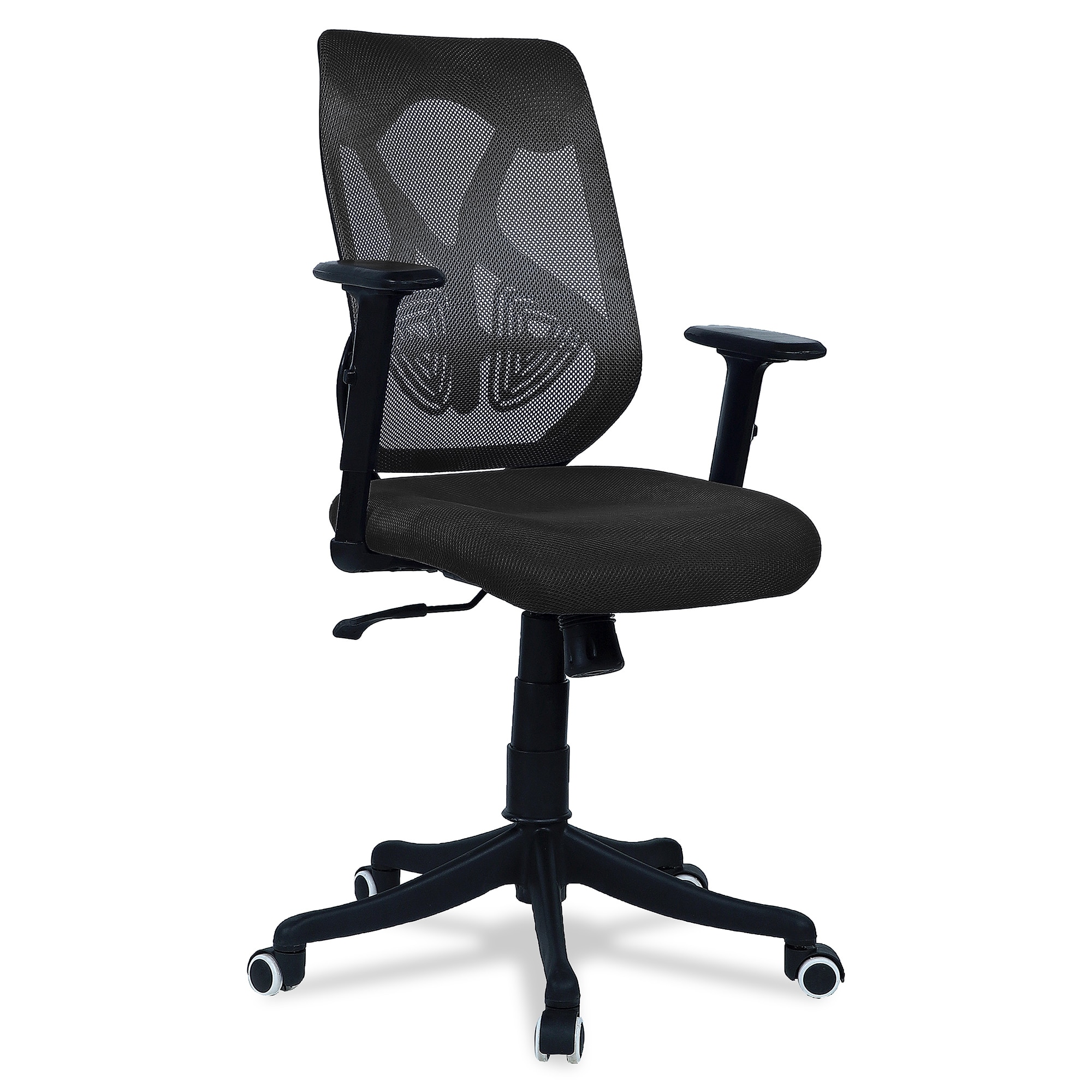 Zeeazyana Mid Back Ergonomic Chair in Black Colour