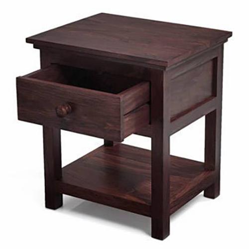 Snooze Solid Wood Bedside Table in Mahogany Finish