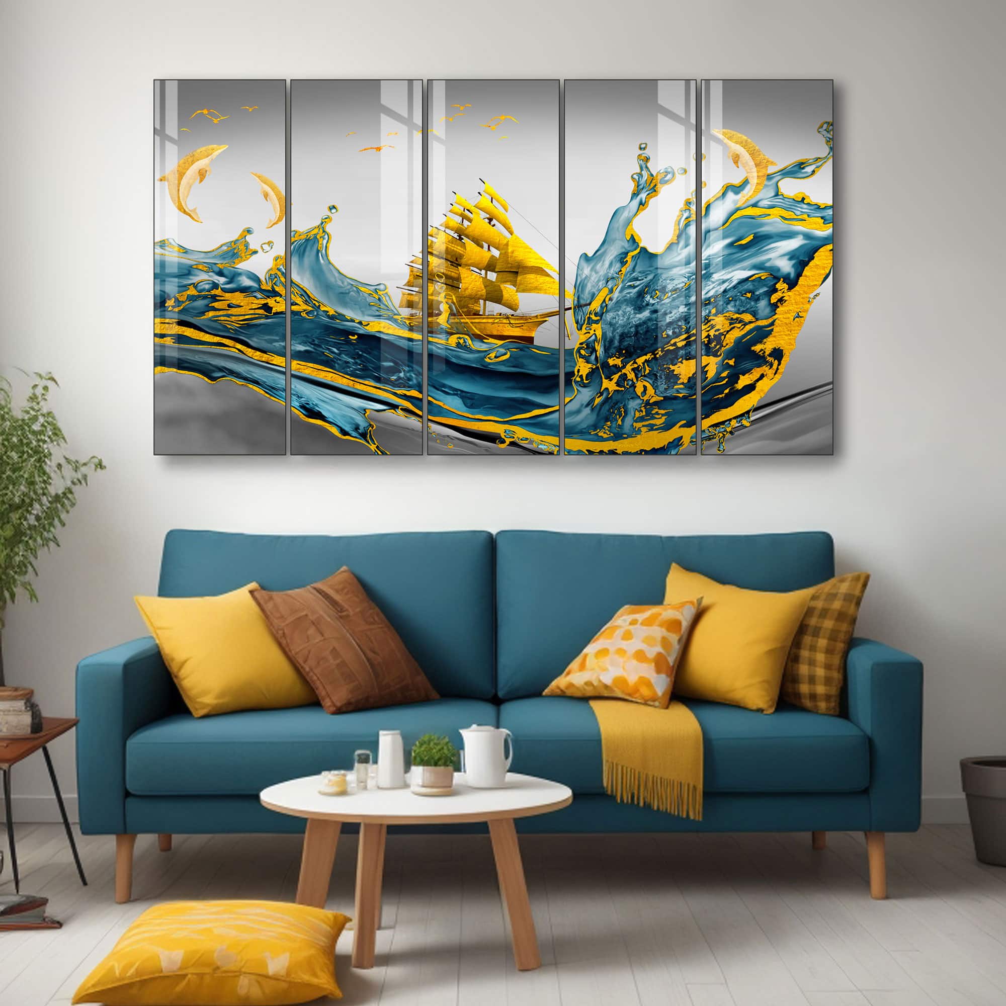 The Castle Decor Nature Art Wall Painting Wooden Framed 27x48 Inch (Style 11) - The Castle Decor
